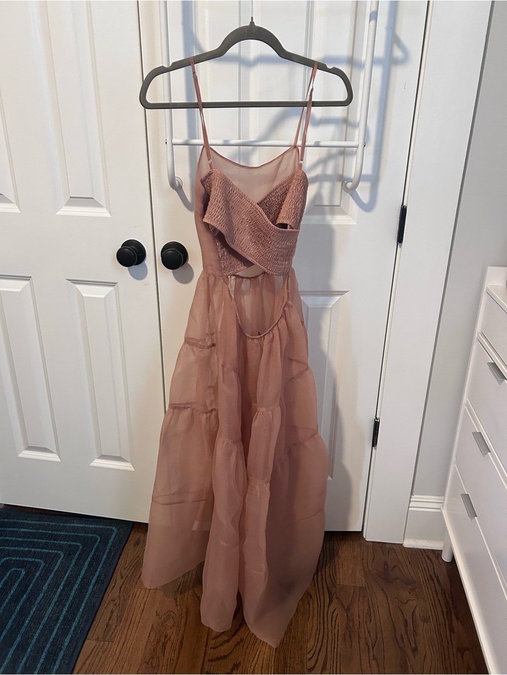 Anthropologie Dusty Rose Tiered Maxi Dress - Picture 7 of 9